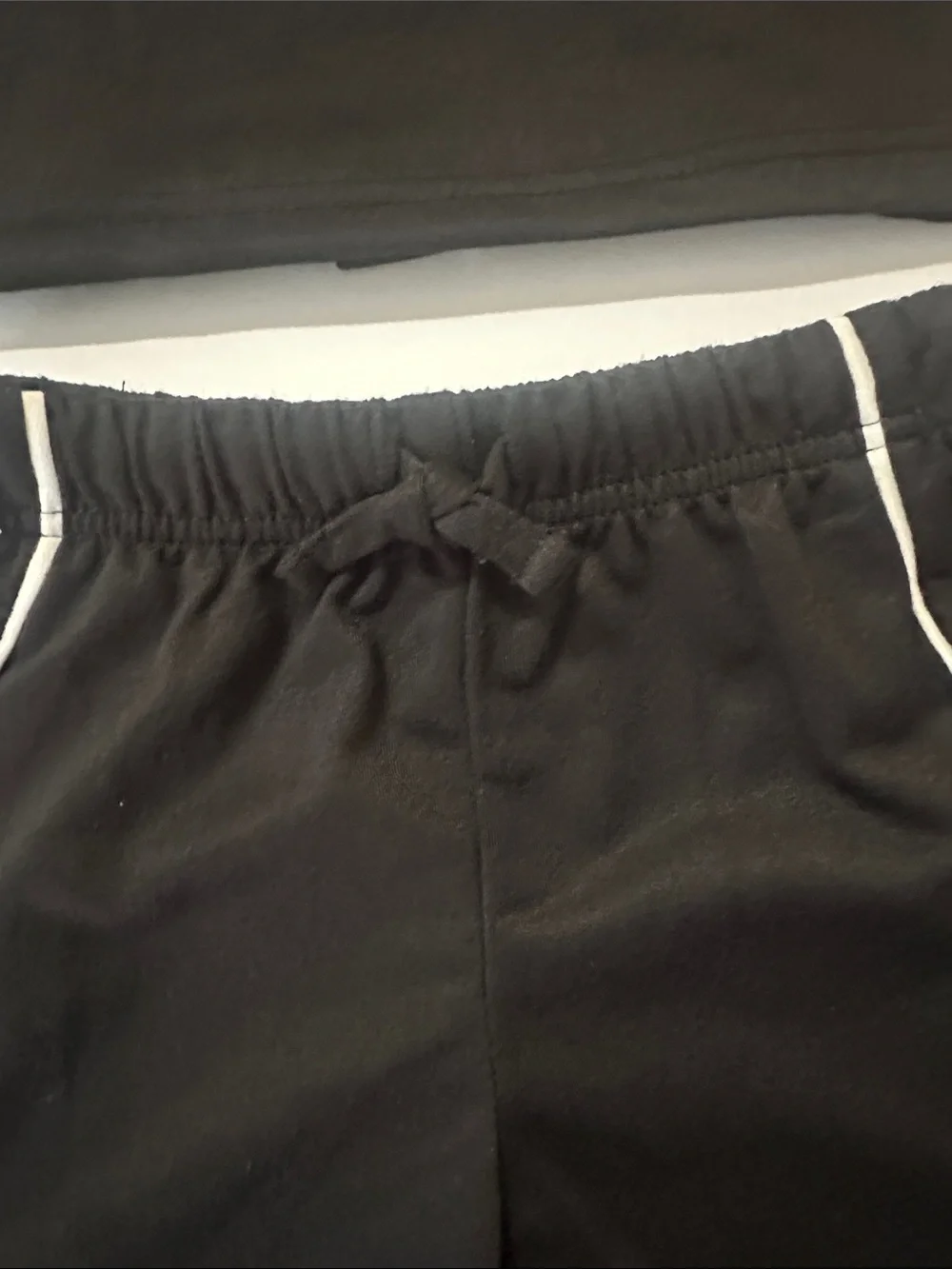 Boys Black Basketball Jersey & Shorts Pajamas Set with White Piping